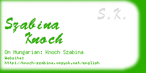 szabina knoch business card